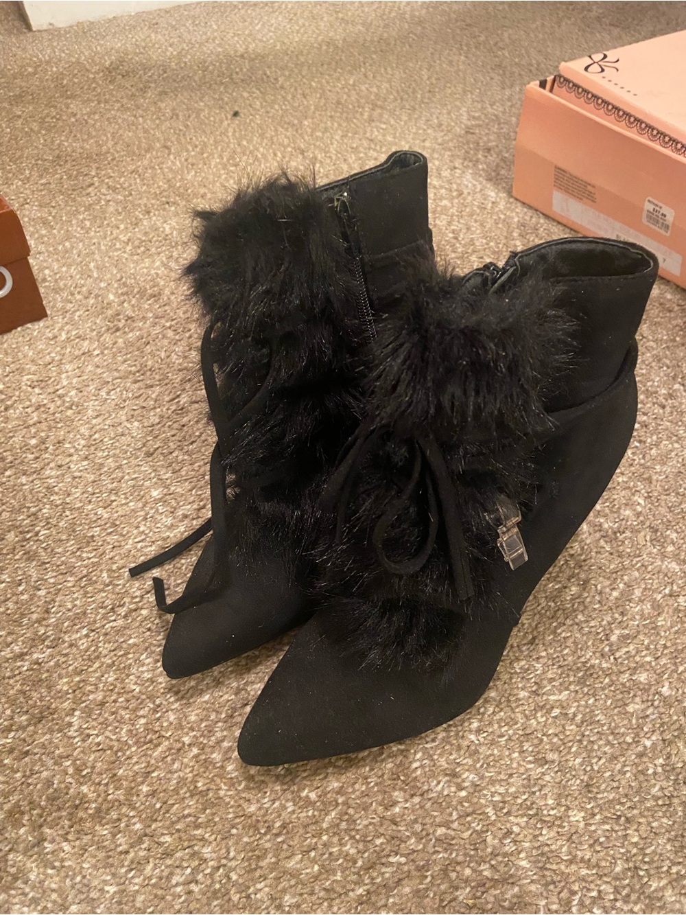 Black heel boots